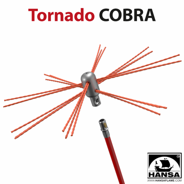 РОТАЦИОНЕН КОМПЛЕКТ ЗА ПОЧИСТВАНЕ НА КОМИНИ - TORNADO - HANSA, Art. 152, Barcode 4779022361135